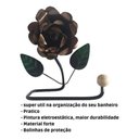 Ver imagem 2 de Porta Papel Higiênico de Parede em Ferro com Rosa:marron