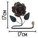 Ver imagem 3 de Porta Papel Higiênico de Parede em Ferro com Rosa:marron