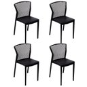 Ver imagem 1 de Conjunto com 4 Cadeiras para Jardim Peti Preto