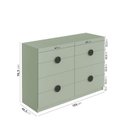 Ver imagem 3 de Cômoda Planejada com 8 Gavetas Joy CabeCasa MadeiraOriginals Verde