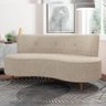 Sofá Chaise Living 2 Lugares 135cm para Sala Istambul K01 Linho Bege - Lyam Decor - 2