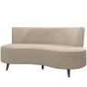 Sofá Chaise Living 2 Lugares 135cm para Sala Istambul K01 Linho Bege - Lyam Decor - 1