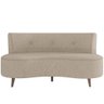 Sofá Chaise Living 2 Lugares 135cm para Sala Istambul K01 Linho Bege - Lyam Decor - 3