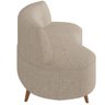 Sofá Chaise Living 2 Lugares 135cm para Sala Istambul K01 Linho Bege - Lyam Decor - 7