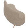 Sofá Chaise Living 2 Lugares 135cm para Sala Istambul K01 Linho Bege - Lyam Decor - 6