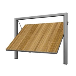 Portão Contrapeso de Aço com Painel em Madeira e Batente em Aço Galvanizado 220x265 Req: 12 - 2