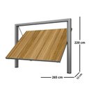 Ver imagem 4 de Portão Contrapeso de Aço com Painel em Madeira e Batente em Aço Galvanizado 220x265 Req: 12