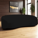 Ver imagem 1 de Sofá 3 Lugares Orgânico Luxo Recepção Sala de Estar e Tv Amore 200cm Bouclé Preto- Mabe Magazine