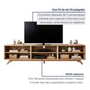 Ver imagem 5 de Rack para TV até 70 Polegadas MDF 200cm Pés em Madeira Maciça Diplomata Bege Cinamomo/Off White