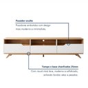 Ver imagem 4 de Rack para TV até 70 Polegadas MDF 200cm Pés em Madeira Maciça Diplomata