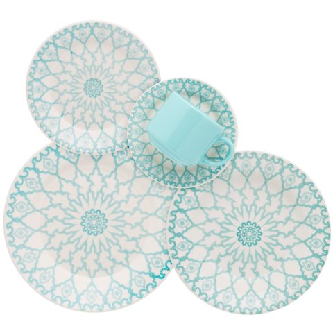 Jogo de Jantar Biona Mandala 30 Peças Oxford® Cerâmica