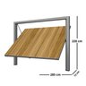 Portão Contrapeso de Aço com Painel em Madeira e Batente em Aço Galvanizado 220x285 Req: 12 - 4