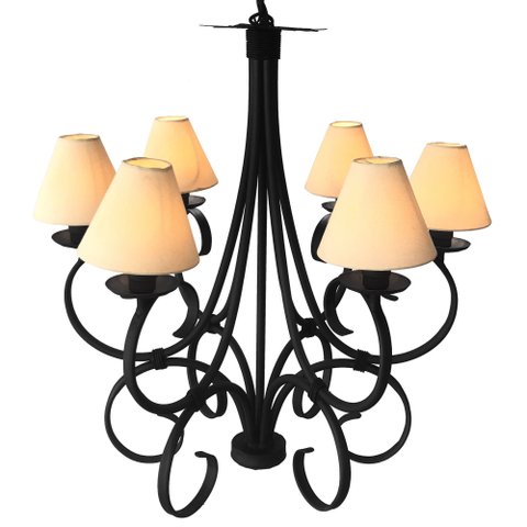 Pendente Lustre de Teto Preto com Cúpulas Luxuosas para Casa Moderna