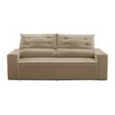 Ver imagem 7 de Sofá Retrátil 2 Lugares com Molas 1,50m Laila Suede Bege