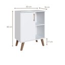 Ver imagem 4 de Gabinete para Banheiro 60cm com 1 Porta e 2 Prateleiras BA305 sem Cuba Branco