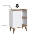 Ver imagem 5 de Gabinete para Banheiro 60cm com 1 Porta e 2 Prateleiras BA305 sem Cuba Branco/Mel