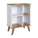 Ver imagem 2 de Gabinete para Banheiro 60cm com 1 Porta e 2 Prateleiras BA305 sem Cuba Branco/Mel