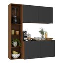 Ver imagem 2 de Armário de Cozinha Compacta com Balcão Linea Fit 4 Portas Multimóveis Mp2218 Carvalho Avelã/