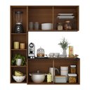 Ver imagem 5 de Armário de Cozinha Compacta com Balcão Linea Fit 4 Portas Multimóveis Mp2218 Carvalho Avelã/