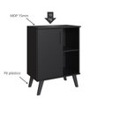 Ver imagem 5 de Gabinete para Banheiro 60cm com 1 Porta e 2 Prateleiras BA305 sem Cuba Preto