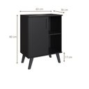 Ver imagem 4 de Gabinete para Banheiro 60cm com 1 Porta e 2 Prateleiras BA305 sem Cuba Preto