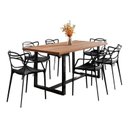 Ver imagem 2 de Conjunto Mesa de Jantar Rústica de Madeira Maciça com Cadeiras Allegra