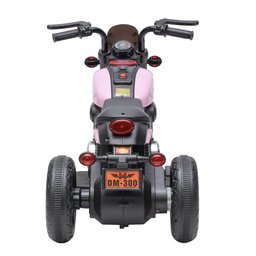 Moto Elétrica Infantil 6v Harley Triciclo Rosa Farol de Led e Sons com Música e Buzina - 4