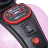 Moto Elétrica Infantil 6v Harley Triciclo Rosa Farol de Led e Sons com Música e Buzina - 6