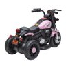 Moto Elétrica Infantil 6v Harley Triciclo Rosa Farol de Led e Sons com Música e Buzina - 2