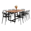 Ver imagem 2 de Conjunto Mesa de Jantar Rústica de Madeira Maciça com Cadeiras Allegra Yescasa