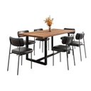 Ver imagem 2 de Conjunto Mesa de Jantar Rústica de Madeira Maciça com Cadeiras Mona