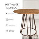 Ver mais imagens de Mesa para Sala de Jantar Redonda 90cm MDF Ômega Marrom/Proa
