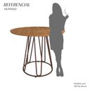 Ver imagem 4 de Mesa para Sala de Jantar Redonda 90cm MDF Ômega Marrom/Proa