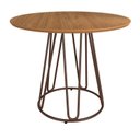 Ver imagem 1 de Mesa para Sala de Jantar Redonda 90cm MDF Ômega Marrom/Proa