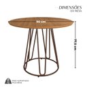 Ver imagem 3 de Mesa para Sala de Jantar Redonda 90cm Mdf Ômega