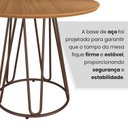 Ver imagem 7 de Mesa para Sala de Jantar Redonda 90cm MDF Ômega Marrom/Proa