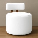 Ver imagem 1 de Poltrona Decorativa Organica Almyra - Tecido Boucle - Branco