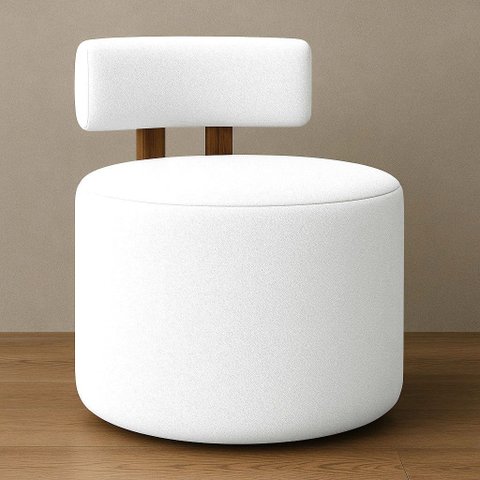 Poltrona Decorativa Organica Almyra - Tecido Boucle - Branco