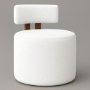 Ver imagem 2 de Poltrona Decorativa Organica Almyra - Tecido Boucle - Branco