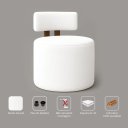 Ver imagem 5 de Poltrona Decorativa Organica Almyra - Tecido Boucle - Branco