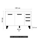 Ver imagem 4 de Balcão de Cozinha para Pia 120cm Emily Freijó/off Acetinado Z44 - Mpozenato