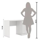 Ver imagem 3 de Escrivaninha 1 Porta 1 Gaveta Office Bélgica - Branco