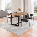 Ver imagem 1 de Conjunto Mesa de Jantar Rústica de Madeira Maciça com Cadeiras Mona