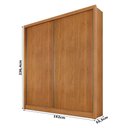 Ver imagem 2 de Guarda Roupa Casal Dante 2 Portas 3 Gavetas Cinamomo - Novo Horizonte