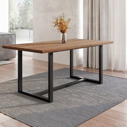 Conjunto Mesa de Jantar Rústica de Madeira Maciça com Cadeiras Mona - 4
