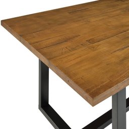 Conjunto Mesa de Jantar Rústica de Madeira Maciça com Cadeiras Mona - 5