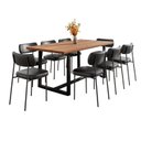 Ver imagem 2 de Conjunto Mesa de Jantar Rústica de Madeira Maciça com 8 Cadeiras Mona