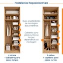 Ver imagem 4 de Guarda-roupa Modulado Joy Nichos com Cabideiro CabeCasa MadeiraOriginals