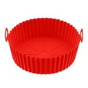 Ver imagem 4 de Forma para Air Fryer de Silicone Reutilizável Antiaderente Forro 20 Cm:cinza