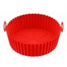 Forma Para Air Fryer De Silicone Reutilizável Antiaderente Forro 20 CM:CINZA - 4